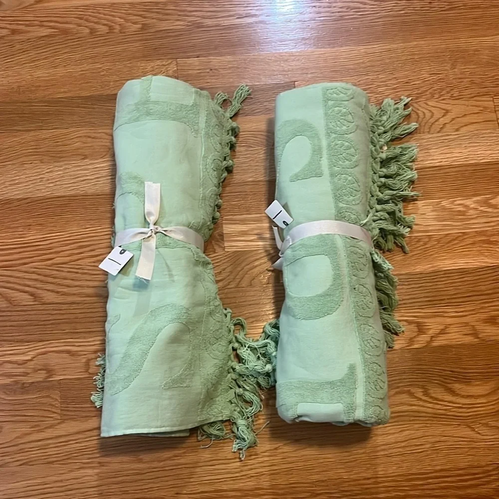 Free People x Spell Seashell Beach Towel in Pistachio NWT